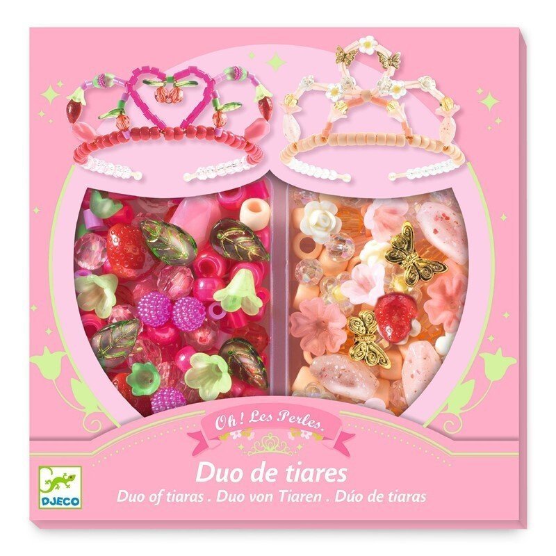 Perlas dúo de tiaras Rosa