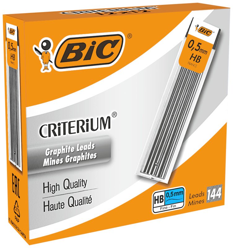 BIC Criterium 0,5 mm Minas - Caja de 12 packs de 12 Unidades